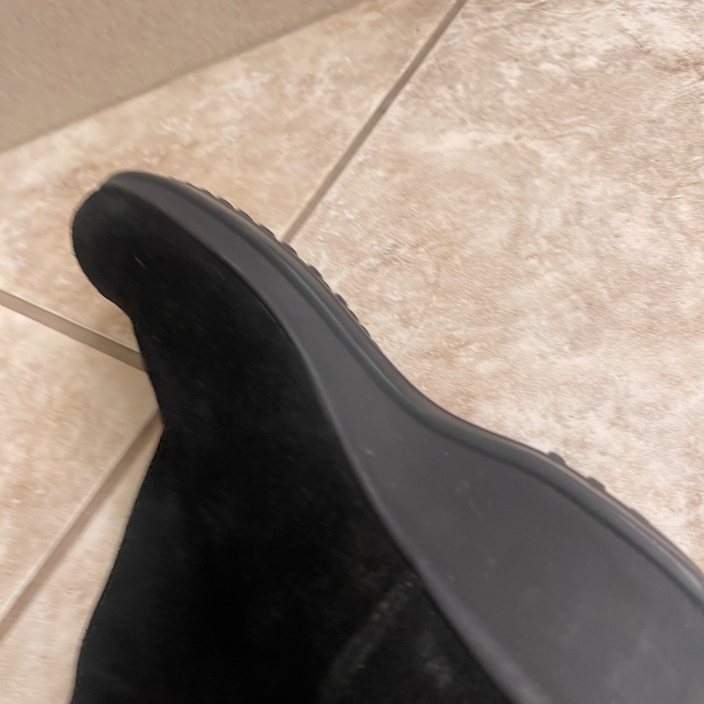 La Canadienne TARA Black Suede Wedge Boots Waterproof Size 9.5/39 inner zip - Picture 10 of 13
